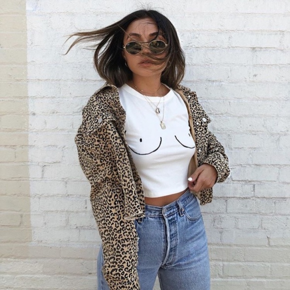 Fashion Nova Boob Crop Top - White (S)